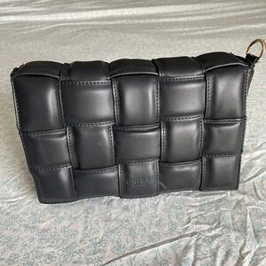Unica Black Quilted Leather Clutch